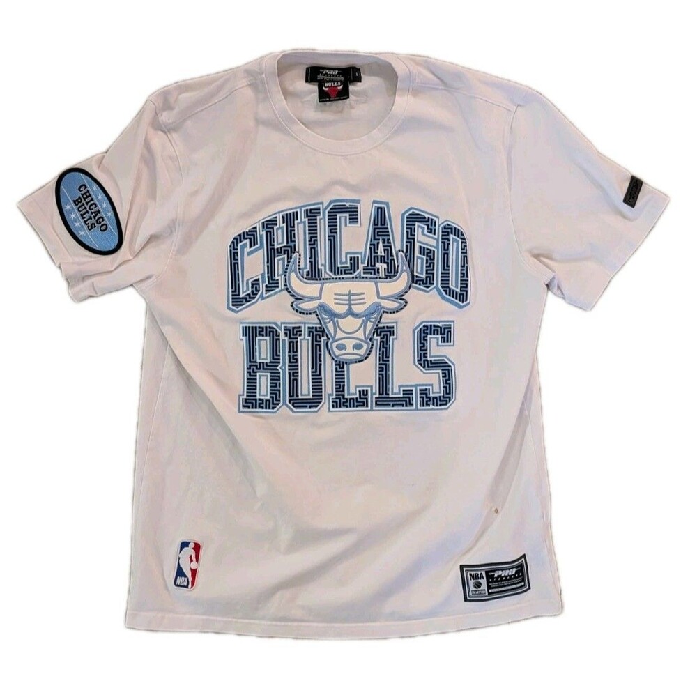 Chicago Bulls Pro Standard Shirt Mens Large NBA Embroidered Graphic White
